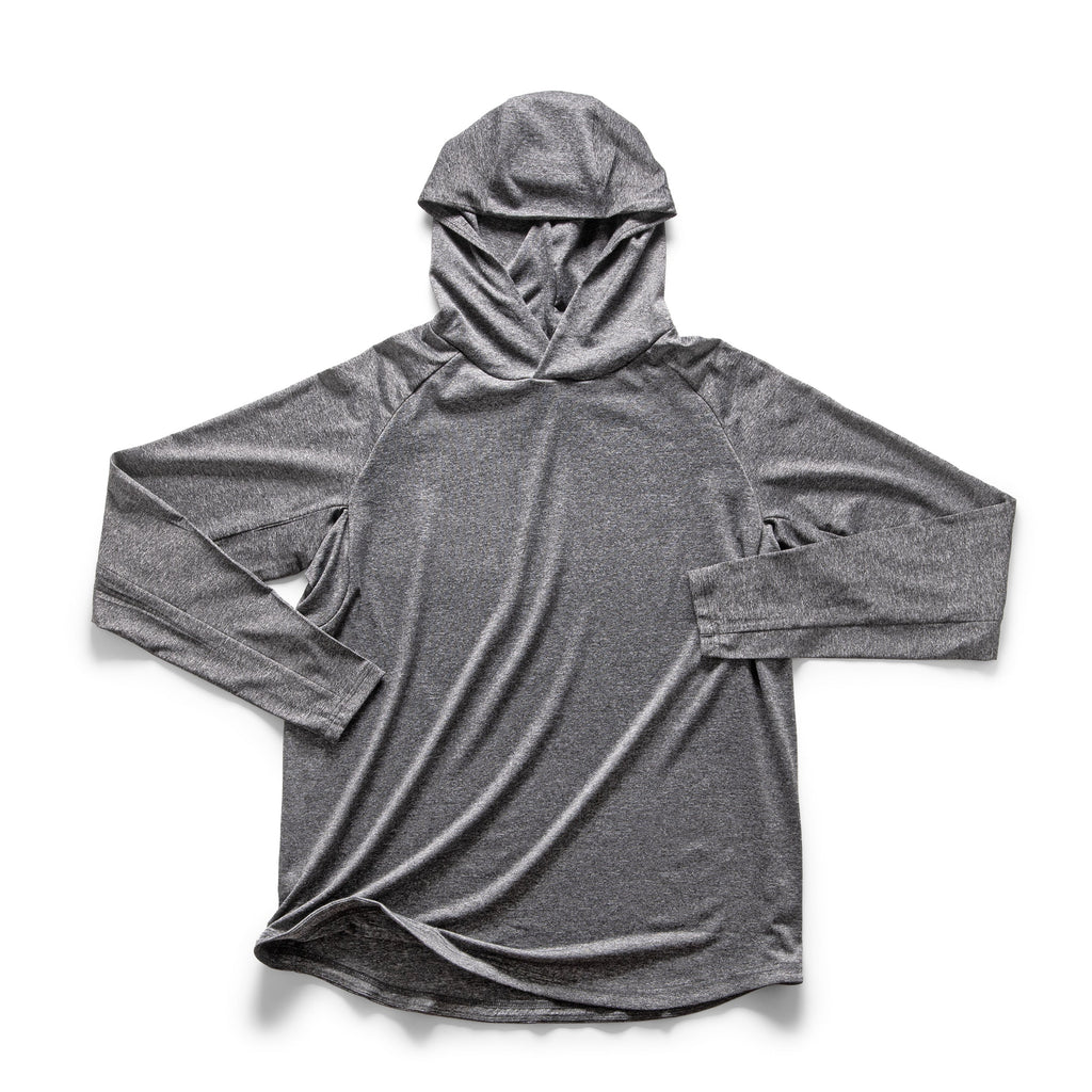 Heather Grey Performa Long Sleeve Hoodie
