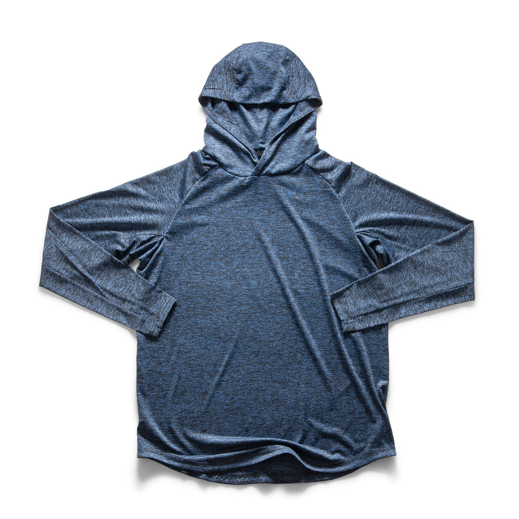 Heather Blue Performa Long Sleeve Hoodie
