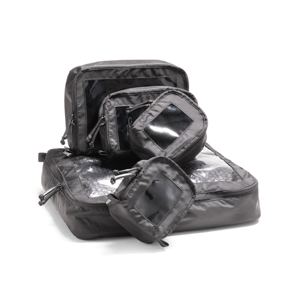 Black Packing Cubes (PC) - Windowed