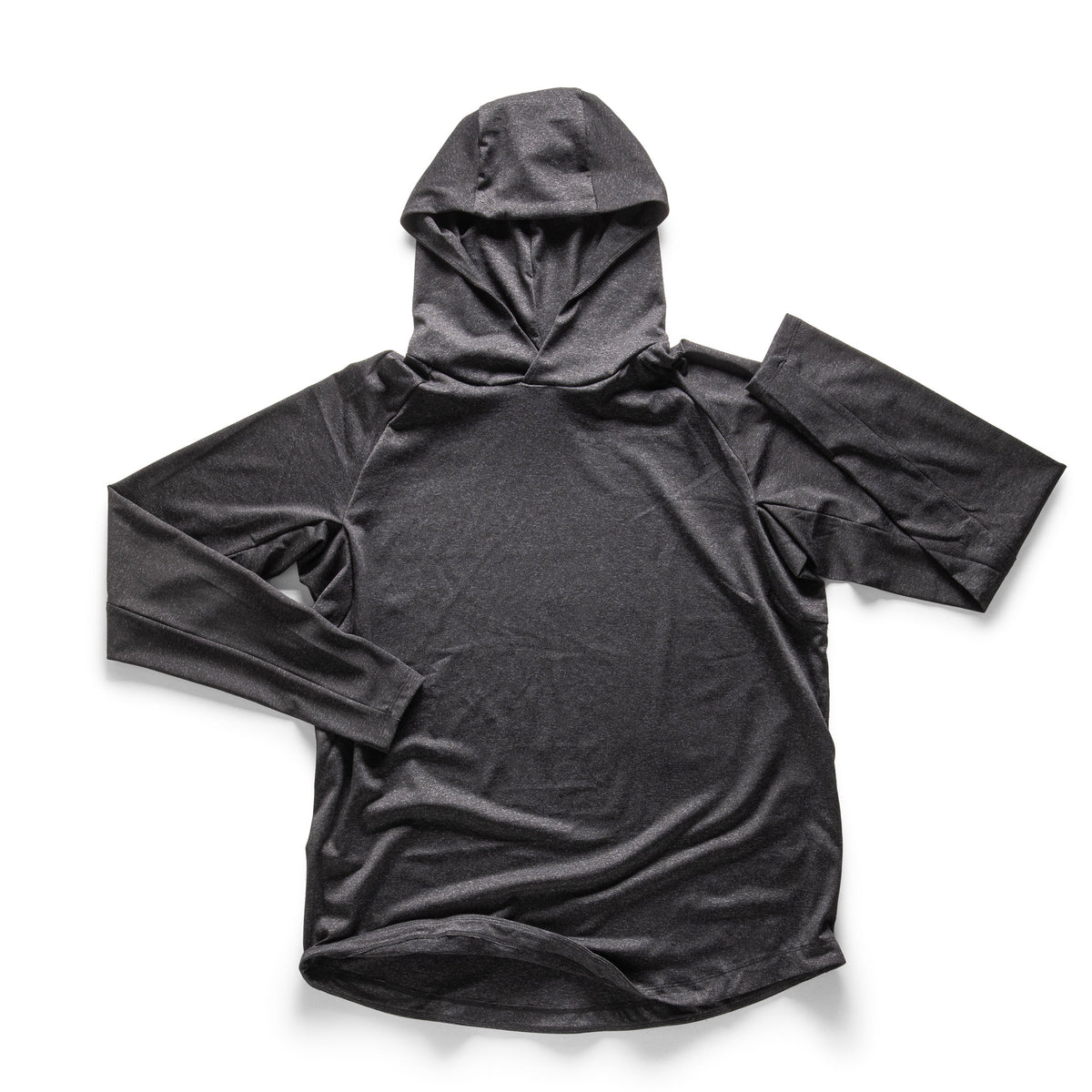 Black Heather Performa Long Sleeve Hoodie