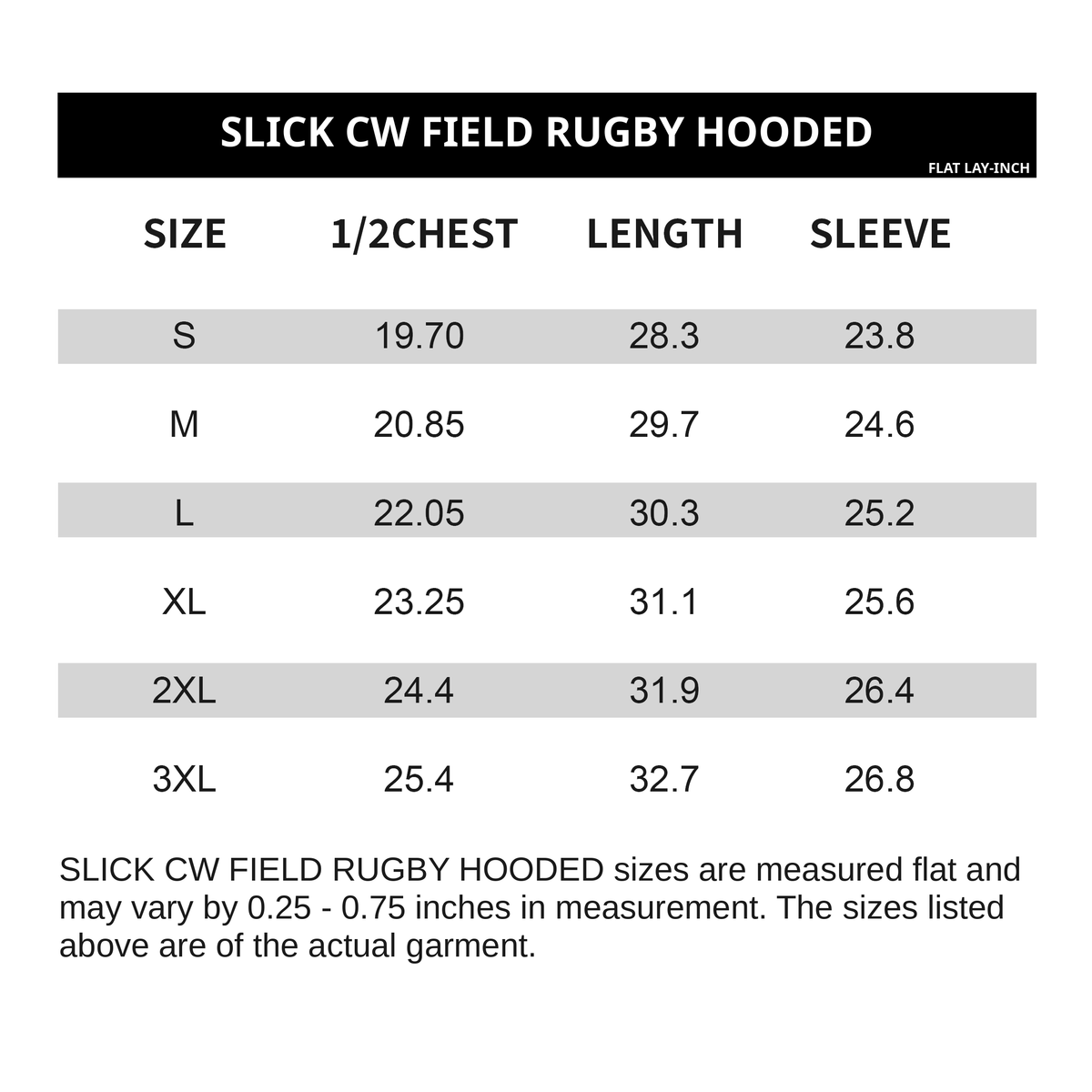 Slick Black CW Field Rugby Hooded